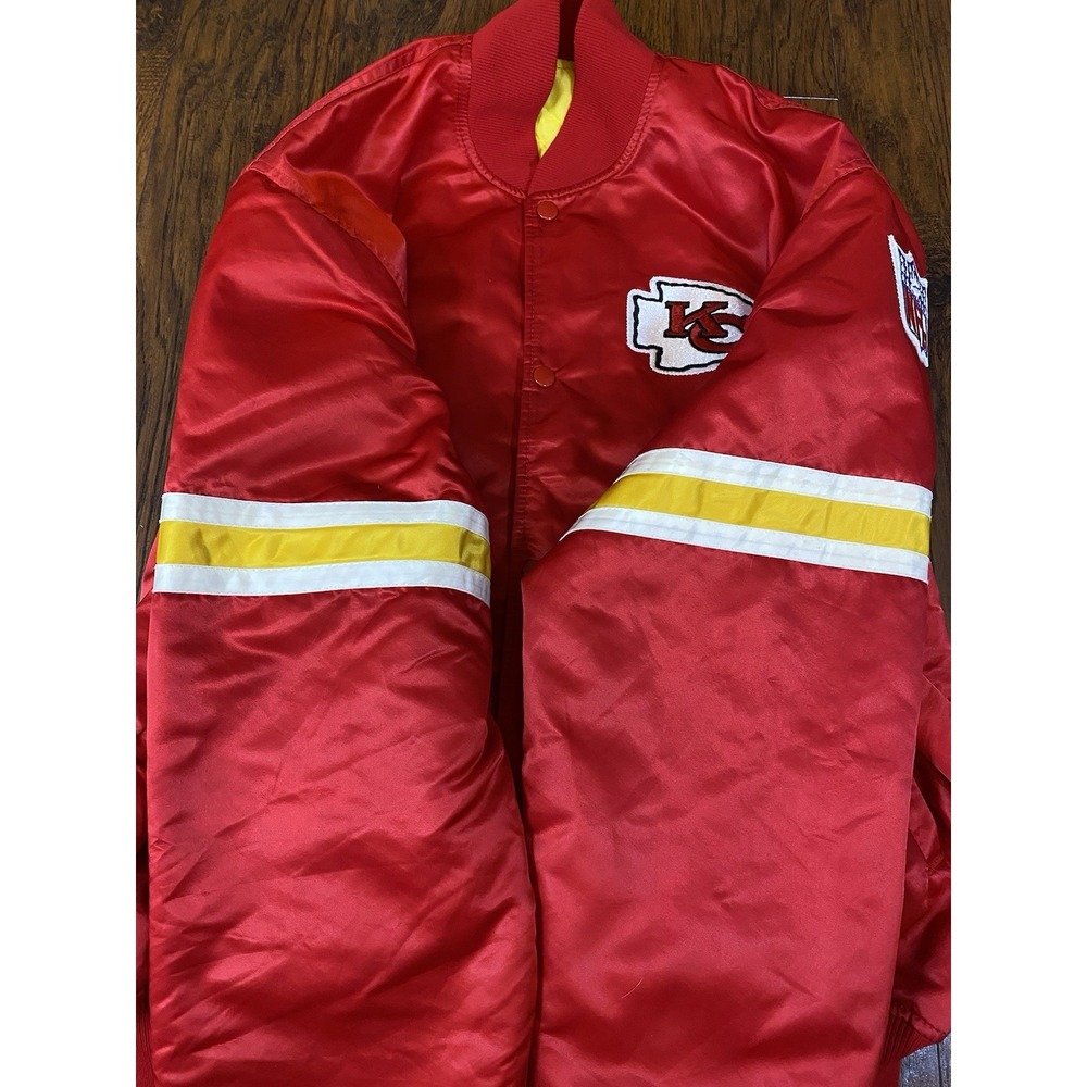 Vintage Kansas City Chiefs Mens XL NFL Red Satin Pro Line Starter Jacket - Picture 9 of 15
